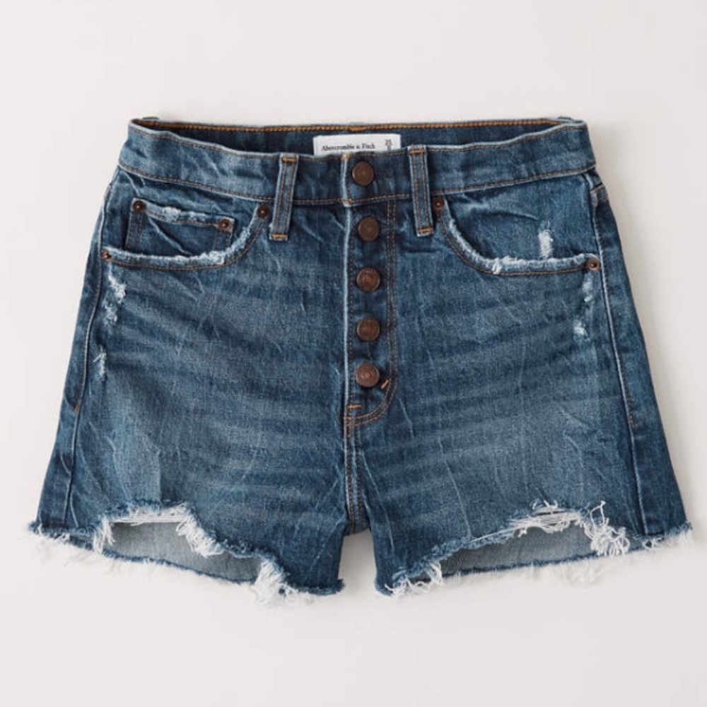 Abercrombie and fitch high waisted jean shorts